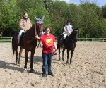 Thorsten, Sabrina und Nadine mit Novette